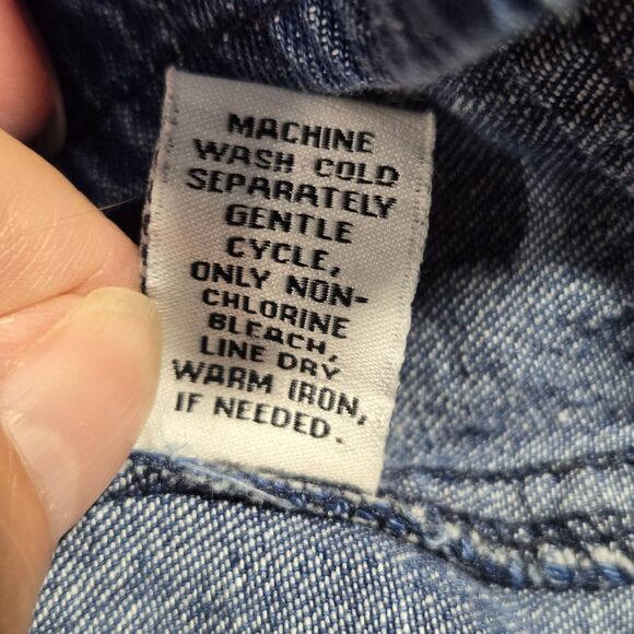 Studio West Denim Skirt Y2k 70s Large Blue Jean Cotton 34 waist - Picture 9 of 9